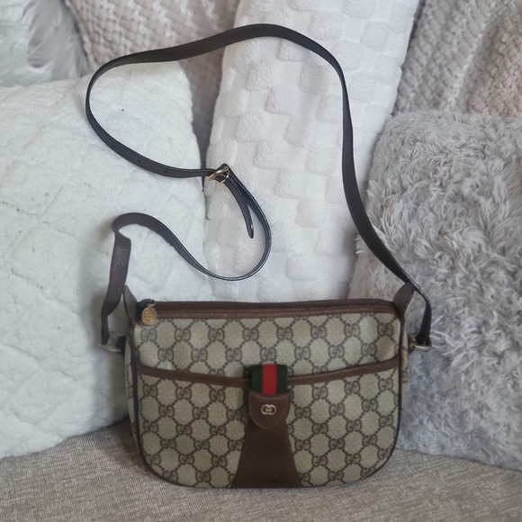 Gucci Ophidia Sherry Line leather pvc crossbody bag..Authentic!! - Picture 1 of 11